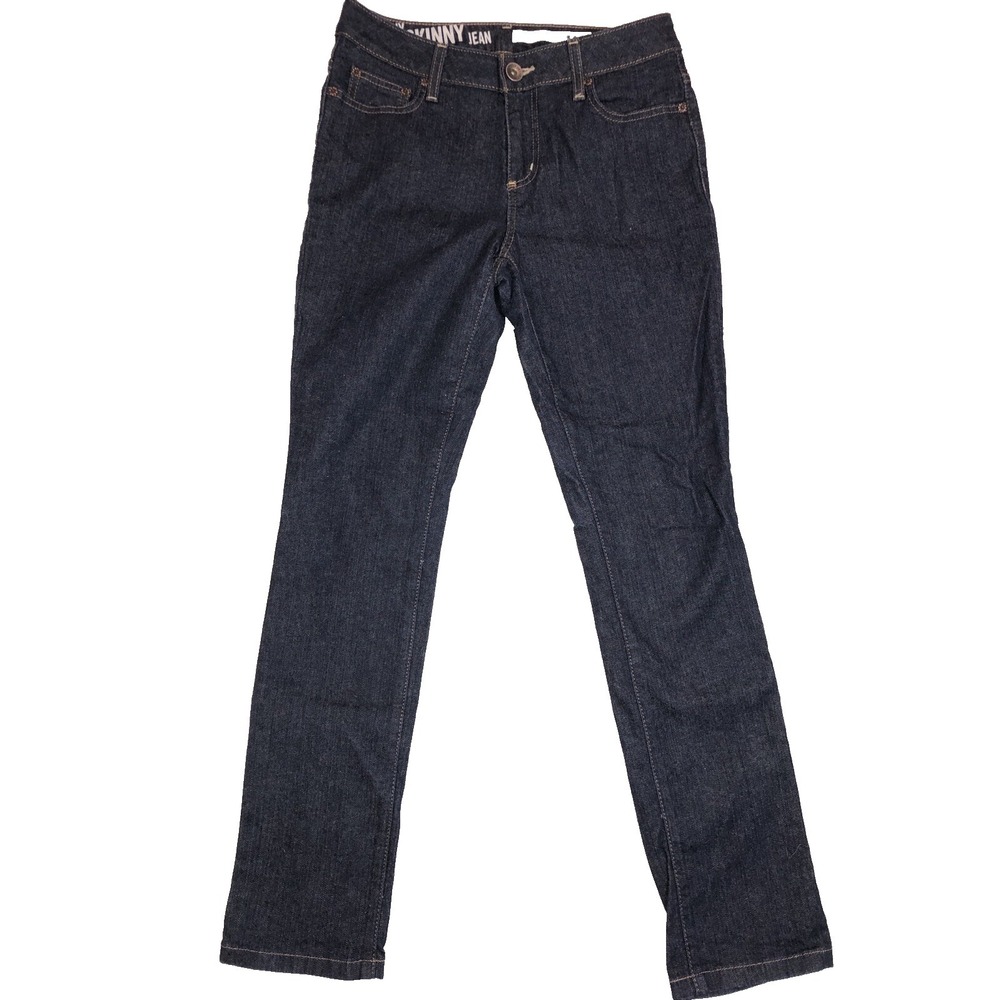 DKNY‎ Jeans Women's Size 6L Long Denim Blue Dark Wash Skinny (30x29)